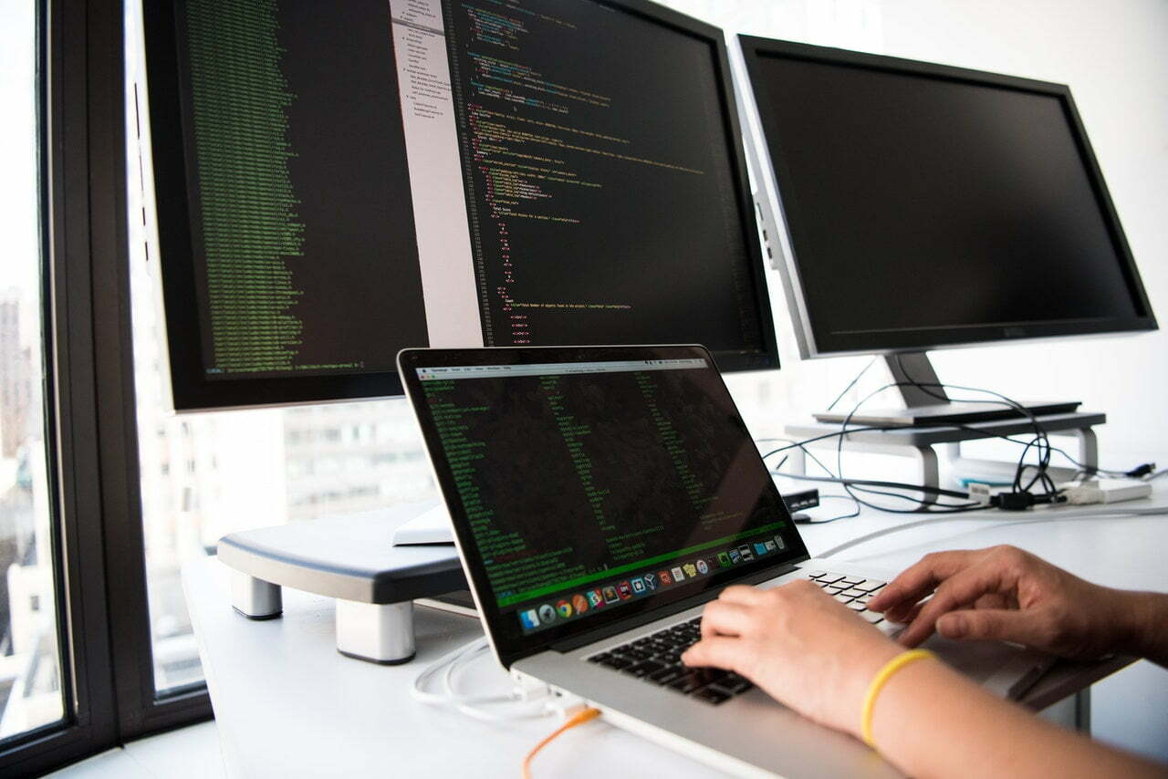 a person working on a laptop